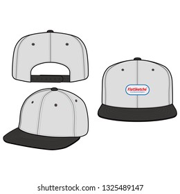 SNAPBACK Cap Fashion flat vector mockup design