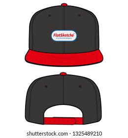 SNAPBACK Cap Fashion flat vector mockup design