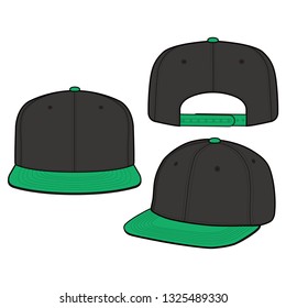 SNAPBACK Cap Fashion flat vector mockup design