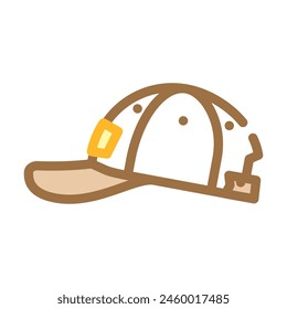 snapback hat streetwear cloth fashion color icon vector. snapback hat streetwear cloth fashion sign. isolated symbol illustration