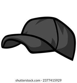 Snapback Trucker Hat Baseball Cap Illustration Vector Icon