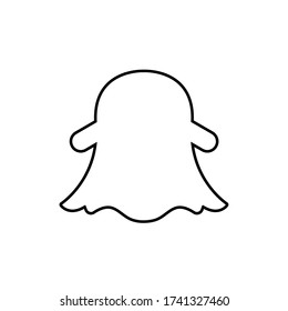 Logotipo do Snapchat, ilustração vetorial de ícone snapchat. EPS 10