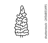 snapdragon blossom spring line icon vector. snapdragon blossom spring sign. isolated contour symbol black illustration