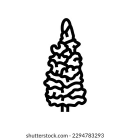 snapdragon blossom spring line icon vector. snapdragon blossom spring sign. isolated contour symbol black illustration