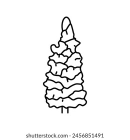 snapdragon blossom spring line icon vector. snapdragon blossom spring sign. isolated contour symbol black illustration