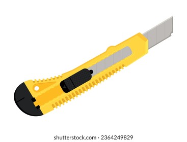 Snap-off blade knife work tools clipart vector illustration isolated on white background