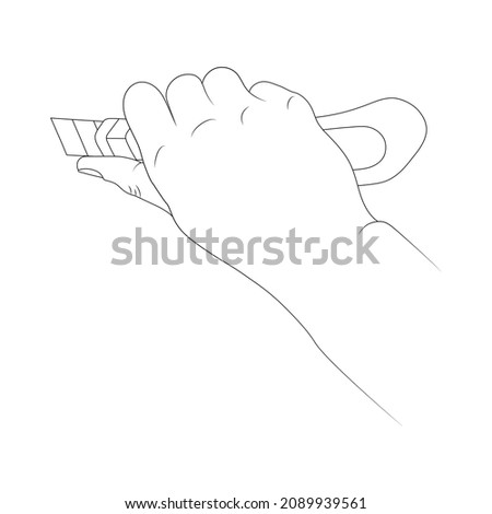 Snap-off blade utility knife outline.