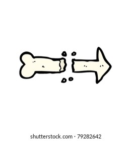 snapped bone direction sign