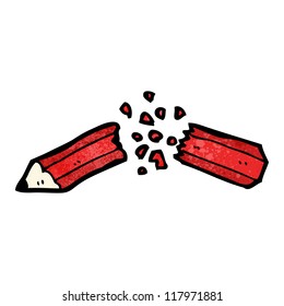 snapped pencil cartoon