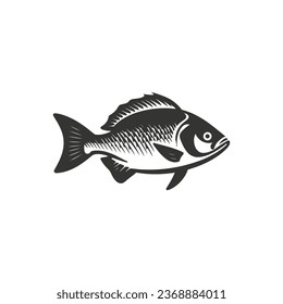 Snapper fish Icon on White Background - Simple Vector Illustration