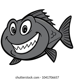  Snapper Fish Illustration - A vector cartoon illustration of a Red Snapper Fish.