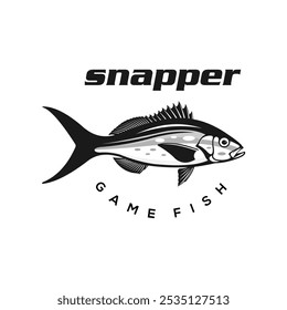 snapper fish vector for fishing logo company