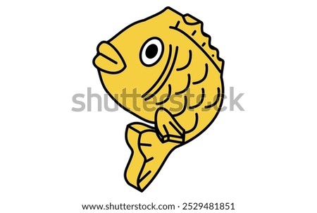Snapper for New Year's decoration, isometric line drawing icon, Vector Illustration