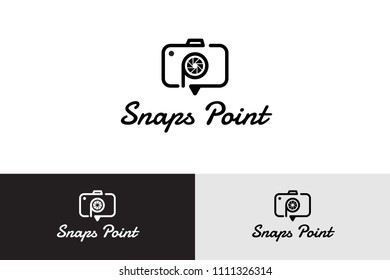 Snaps Point with camera Logo Illustration 1