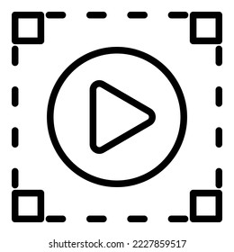 Snapshot icon outline vector. Screen button. Image zoom