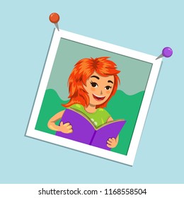 a snapshot of memory, school years. Note on the school theme. Vector illustration. Flat style. Back to school.