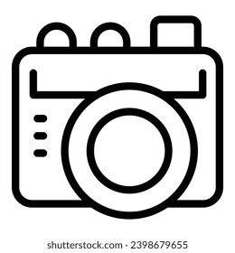 Snapshot photo camera icon outline vector. Shooting digital gadget. Photographic apparatus device