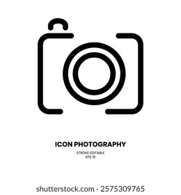 Snapshot photography sign. Vector simple linear design. Illustration. Flat symbols. Thin element stock illustration