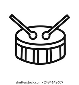 Snare Drum icon black and white vector sign