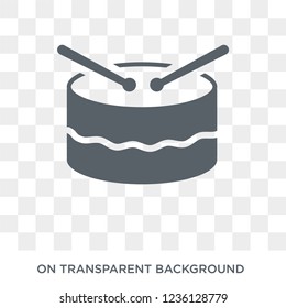 Snare drum icon. Snare drum design concept from Music collection. Simple element vector illustration on transparent background.