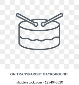 Snare drum icon. Snare drum design concept from Music collection. Simple element vector illustration on transparent background.