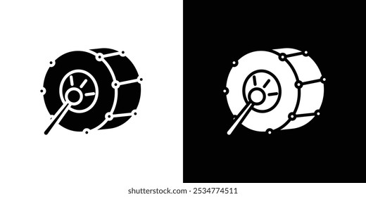 Snare Drum icon linear logo isolated