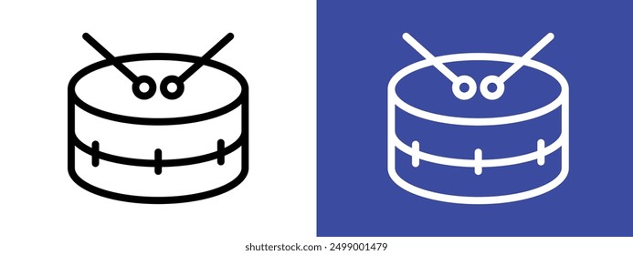 Snare Drum icon logo sign set vector outline