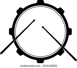 snare drum icon on white background. drum sign. drum logo. flat style. 