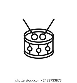 Snare Drum icon outline collection in black
