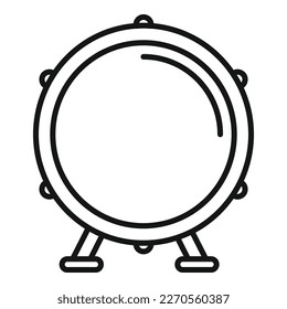 Snare drum icon outline vector. Music kit. Instrument drummer