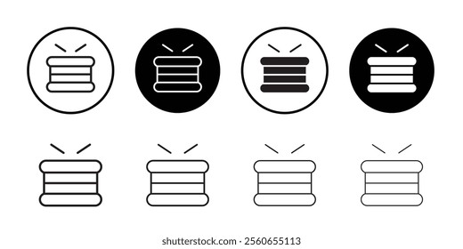 Snare Drum icon Outline vector for web ui