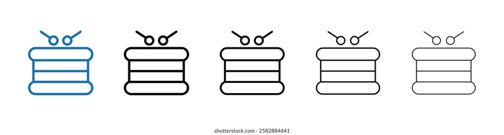 Snare Drum icon Outline vector logo for web ui