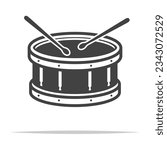 Snare drum icon transparent vector isolated