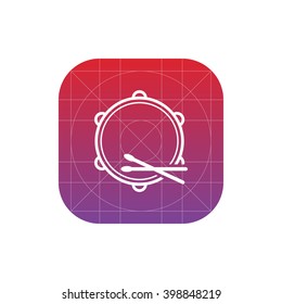 snare drum icon. vector eps10  icon
