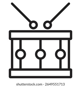Snare Drum icon vector illustration isolated sign