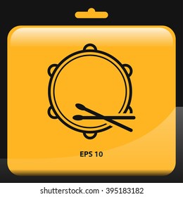 snare drum icon. vector illustration