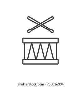 Snare drum line icon.