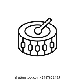 Snare Drum logo sign vector outline