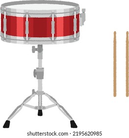 A snare drum is a percussion instrument. It is a type of double-faced drum and is classified as a membranophone. It is also called small drum or side drum.