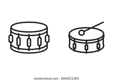 Snare drum silhouette vector illustration.