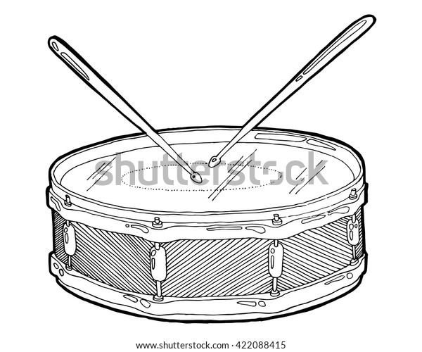 drawing of drum sticks