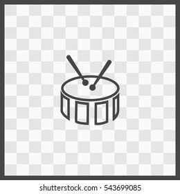 Snare Drum vector icon. Isolated illustration. Business picture.