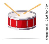 Snare drum vector isolated illustration