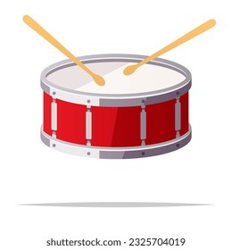Ilustración aislada del vector del tambor de tono