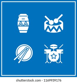 snare icon. 4 snare vector set. drum and drum set icons for web and design about snare theme