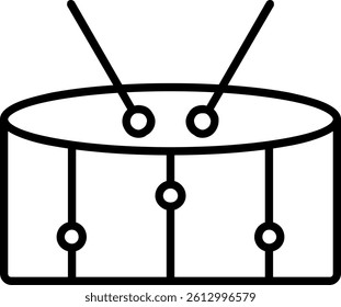 Snare Line Vector Icon Design