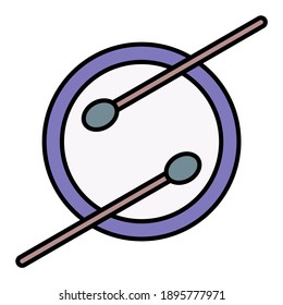 snare using soft color and filled line style