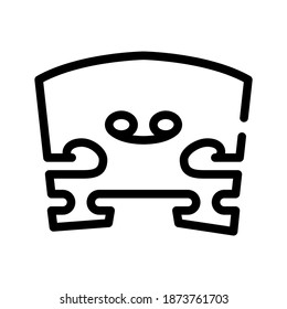 snare violin line icon vector. snare violin sign. isolated contour symbol black illustration