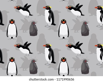 Snares Penguin Cartoon Background Seamless Wallpaper