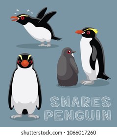 Snares Penguin Cartoon Vector Illustration